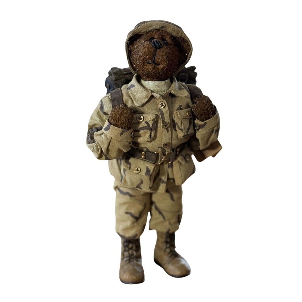 Vintage Boyds Bear Collection The Crumpletons‎ GI Bearsley Marine Army Figurine